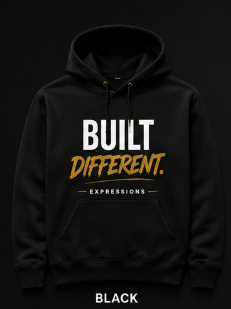 black built differnent hoodie