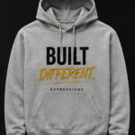 gray built differnent hoodie